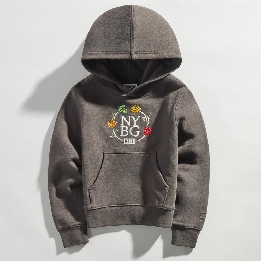 Kith x New York Botanical Garden Kids Logo Williams Hoodie size XS